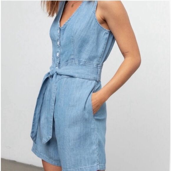 Rails denim Tencel romper size large - Picture 3 of 9